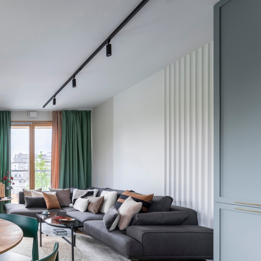 Kohdevalo kiskojärjestelmään MARIBEL 3xGU10/10W/230V +1 m kisko systeemi musta