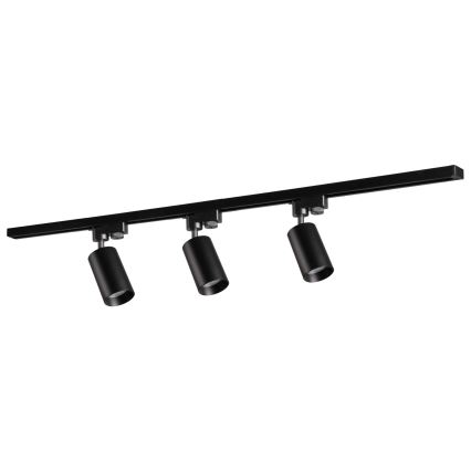 Kohdevalo kiskojärjestelmään MARIBEL 3xGU10/10W/230V +1 m kisko systeemi musta