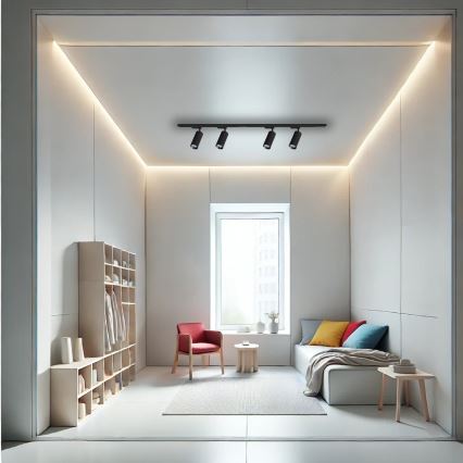 Kohdevalo kiskojärjestelmään MICA 4xGU10/10W/230V musta