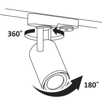 Kohdevalo kiskojärjestelmään MINOR 1xGU10/10W/230V musta