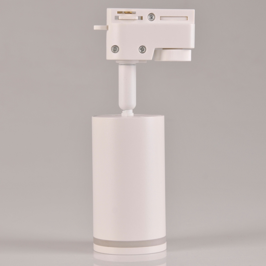 Kohdevalo kiskojärjestelmään PARIISI 6xGU10/10W/230V + 2x1 m kisko systeemi valkoinen