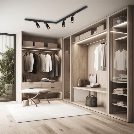 Kohdevalo kiskojärjestelmään PIPE 4xGU10/10W/230V musta