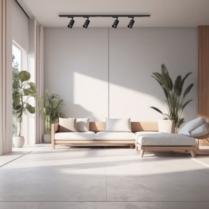 Kohdevalo kiskojärjestelmään PIPE 4xGU10/10W/230V musta