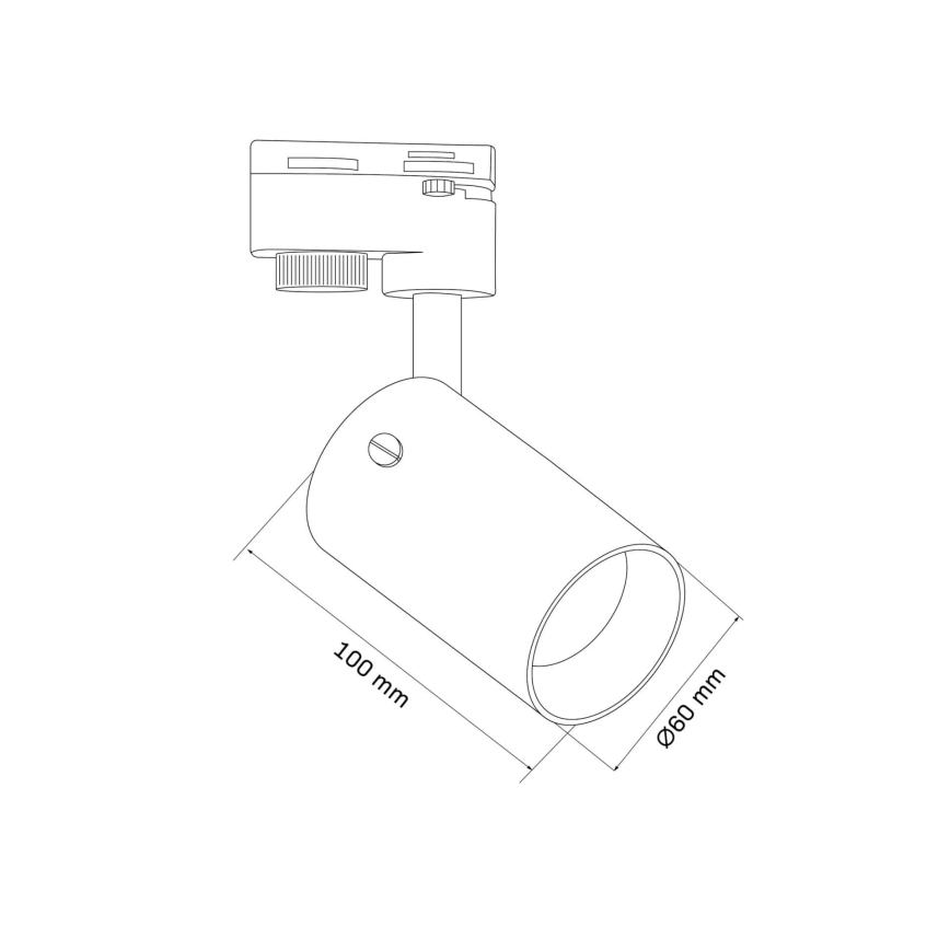 Kohdevalo kiskojärjestelmään SMOKY 1xGU10/10W/230V musta