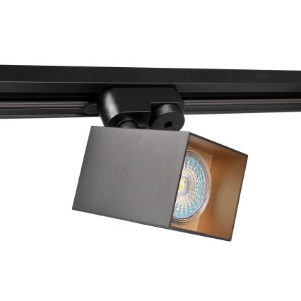 Kohdevalo kiskojärjestelmään SQUARE 1xGU10/10W/230V musta