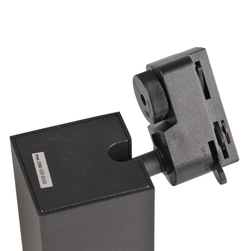 Kohdevalo kiskojärjestelmään SQUARE 1xGU10/10W/230V musta