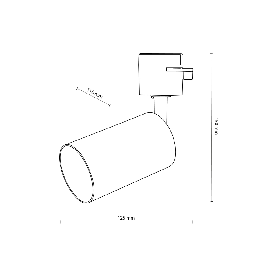 Kohdevalo 1-vaiheiselle kiskojärjestelmälle TRACER 1xGU10/10W/230V valkoinen