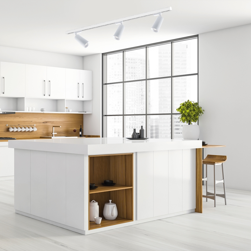 Kohdevalo kiskojärjestelmässä MICA 3xGU10/25W/230V valkoinen