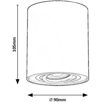 Kohdevalo 1xGU10/42W/230V musta