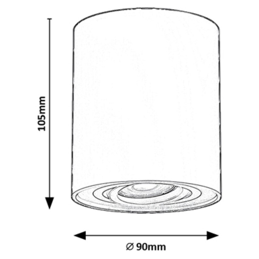 Kohdevalo 1xGU10/42W/230V musta