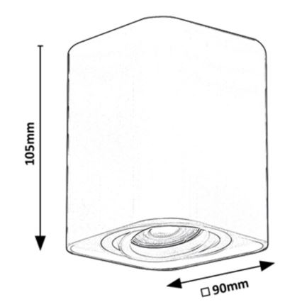Kohdevalo 1xGU10/42W/230V musta