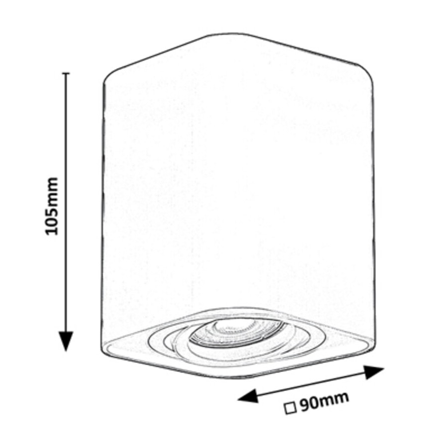 Kohdevalo 1xGU10/42W/230V musta