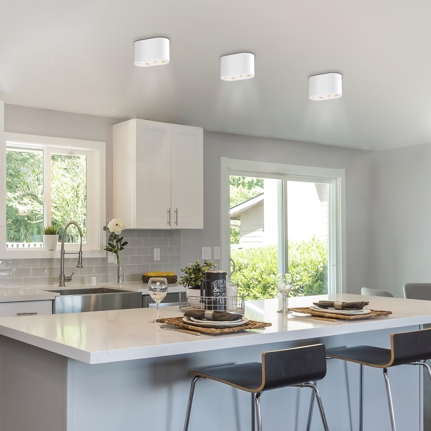 Kohdevalo 2xGU10/42W/230V valkoinen