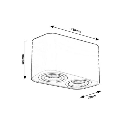 Kohdevalo 2xGU10/42W/230V valkoinen