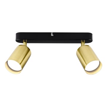 Kohdevalo KONCEPT 2xGU10/35W/230V musta/kulta