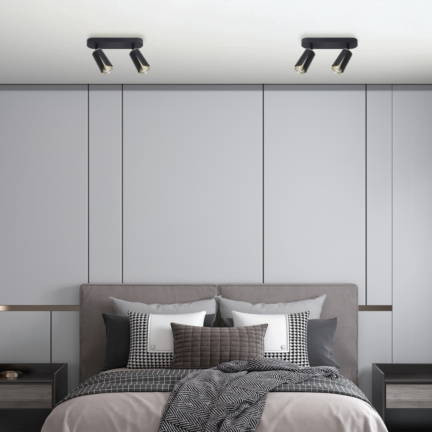 Kohdevalo KUKKA 2xGU10/8W/230V musta