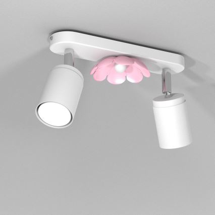 Kohdevalo KUKKA 2xGU10/8W/230V valkoinen