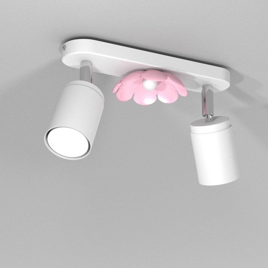 Kohdevalo KUKKA 2xGU10/8W/230V valkoinen