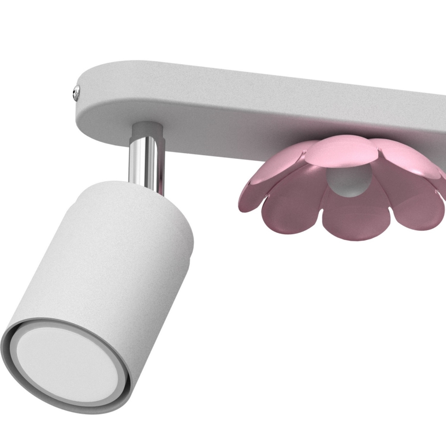 Kohdevalo KUKKA 2xGU10/8W/230V valkoinen