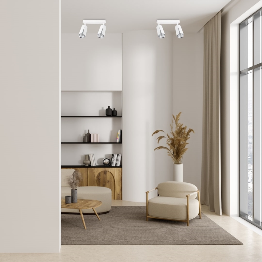 Kohdevalo KUKKA 2xGU10/8W/230V valkoinen