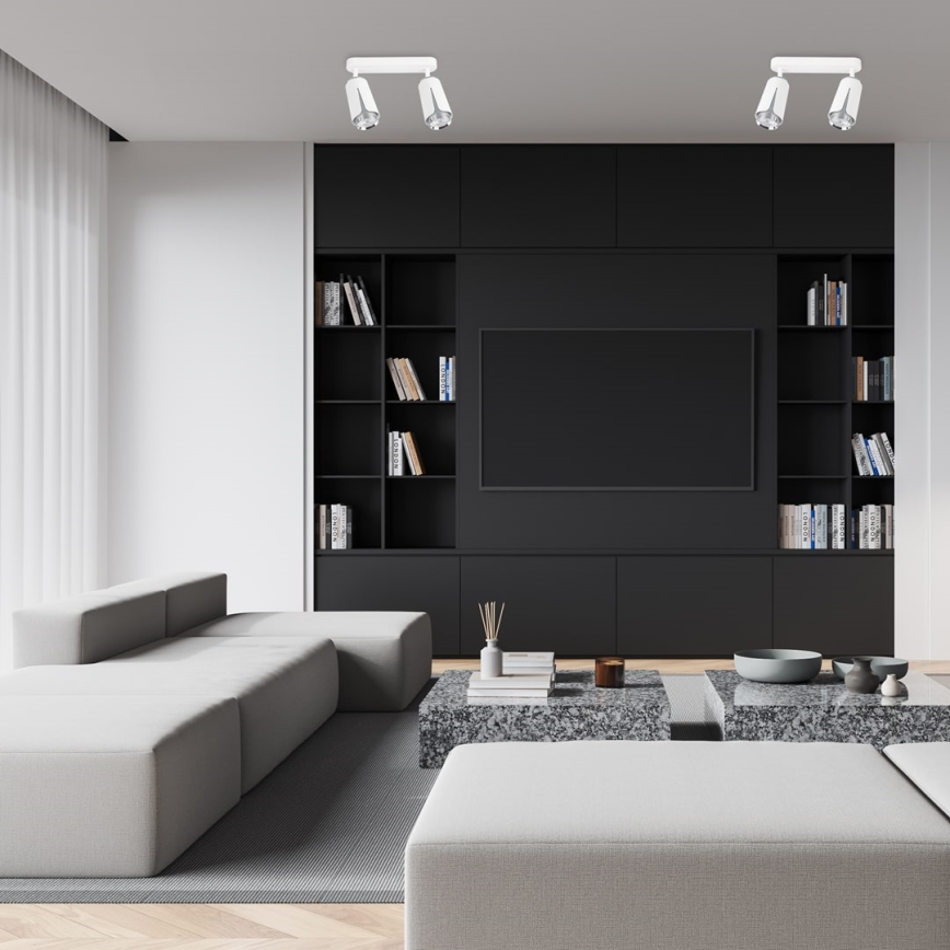 Kohdevalo KUKKA 2xGU10/8W/230V valkoinen