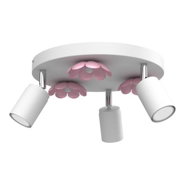 Kohdevalo KUKKA 3xGU10/8W/230V valkoinen