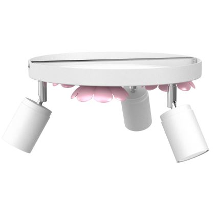 Kohdevalo KUKKA 3xGU10/8W/230V valkoinen