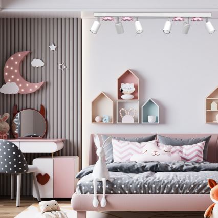 Kohdevalo KUKKA 6xGU10/8W/230V valkoinen