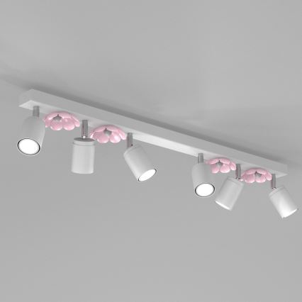 Kohdevalo KUKKA 6xGU10/8W/230V valkoinen