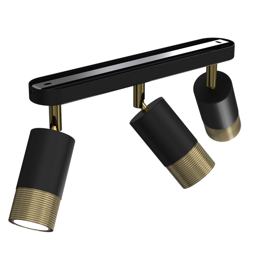 Kohdevalo LINK 3xGU10/8W/230V musta/messinki