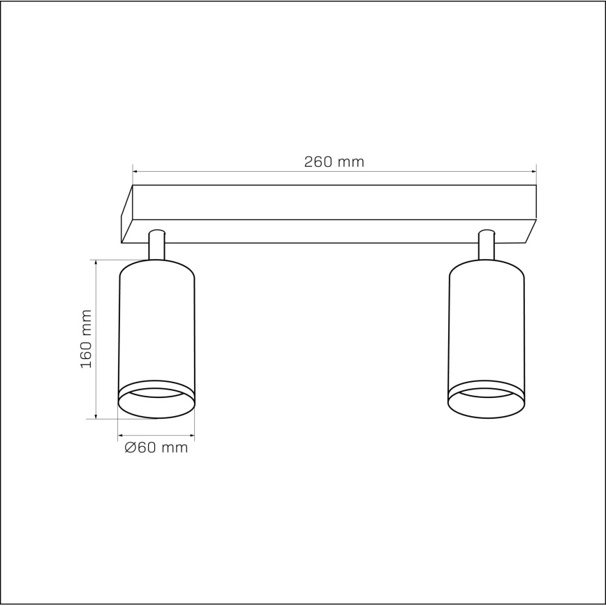 Kohdevalo LONDON 2xGU10/10W/230V musta