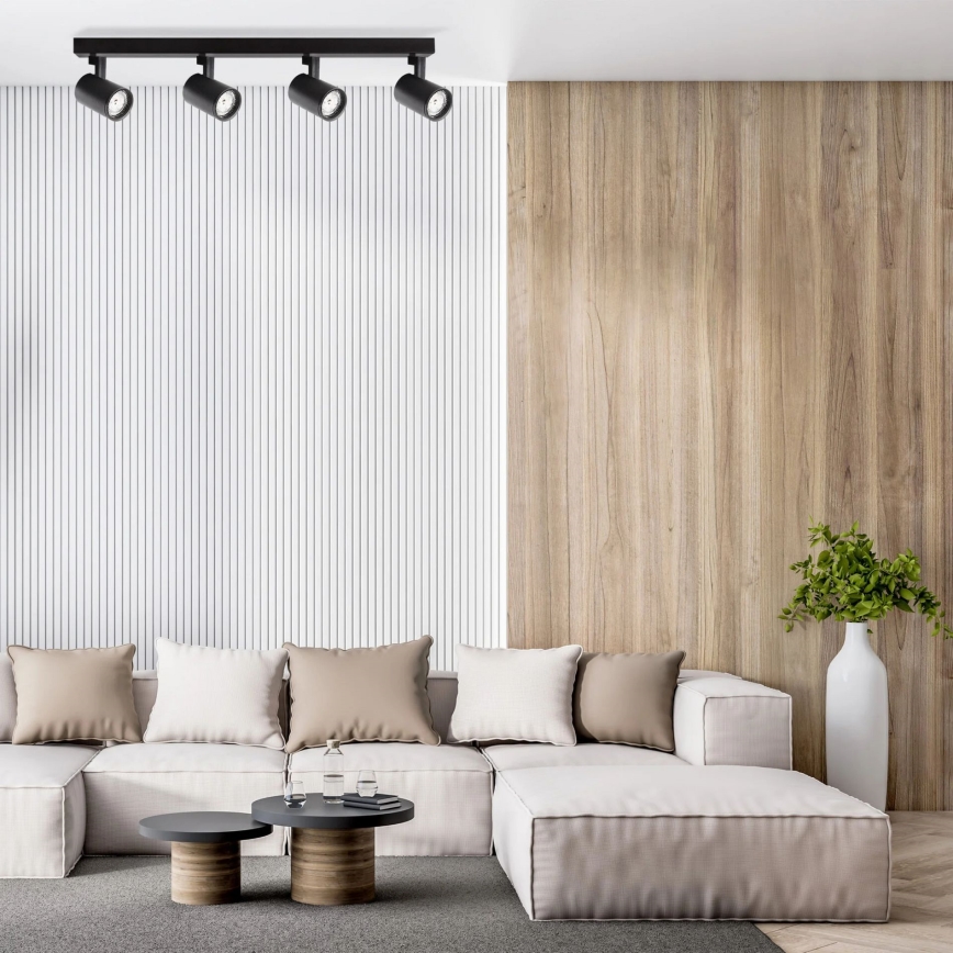 Kohdevalo LYNX 4xGU10/10W/230V musta