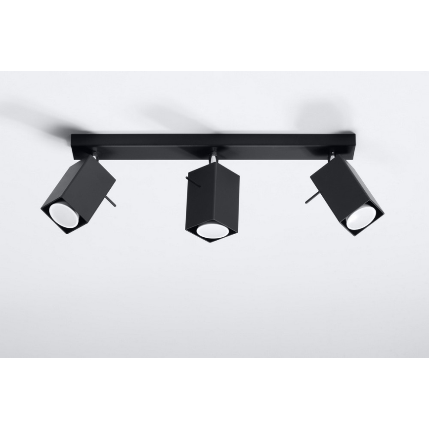 Kohdevalo MERIDA 3 3xGU10/40W/230V musta