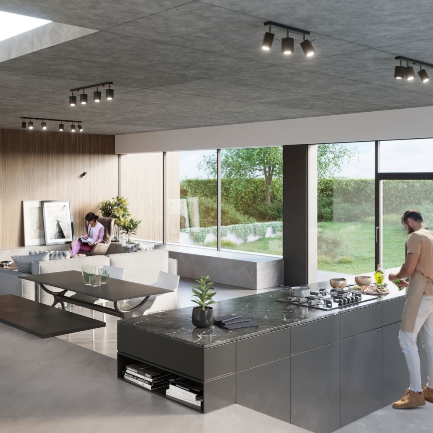 Kohdevalo MERIDA 4xGU10/40W/230V musta