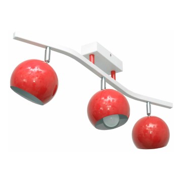 Kohdevalo MORRIS 3xE27/15W/230V punainen