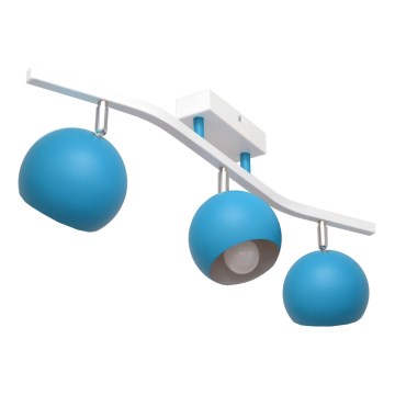 Kohdevalo MORRIS 3xE27/15W/230V sininen