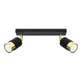 Kohdevalo NERO 2xGU10/40W/230V musta/kultainen