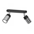 Kohdevalo NEST 2xGU10/8W/230V musta/kiiltävä kromi