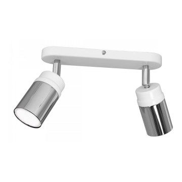 Kohdevalo NEST 2xGU10/8W/230V valkoinen/kiiltävä kromi