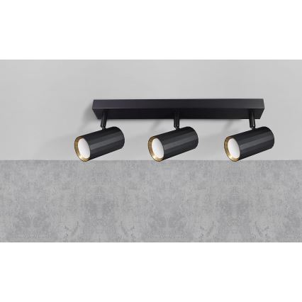 Kohdevalo NICEA 3xGU10/10W/230V musta
