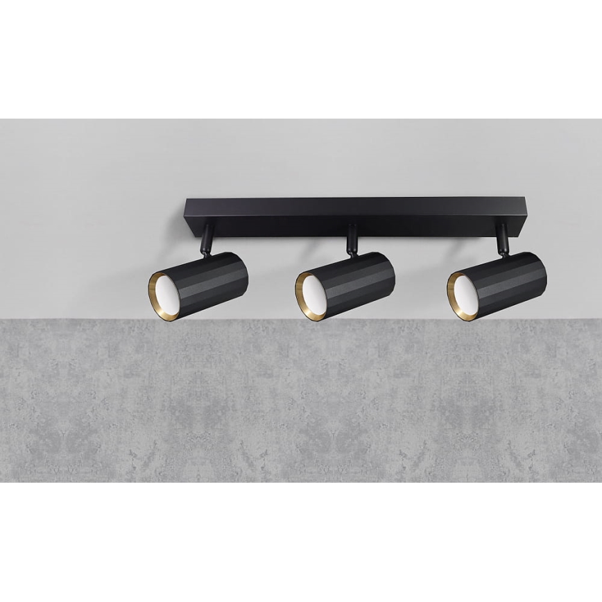 Kohdevalo NICEA 3xGU10/10W/230V musta
