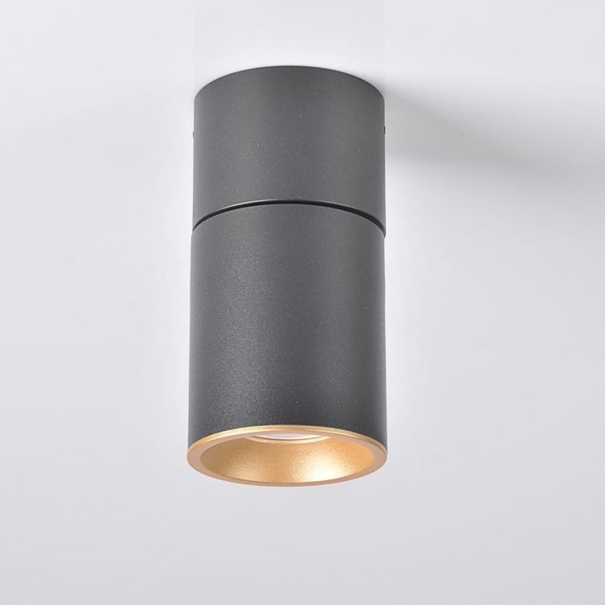 Kohdevalo NIXA 1xGU10/10W/230V musta/kulta