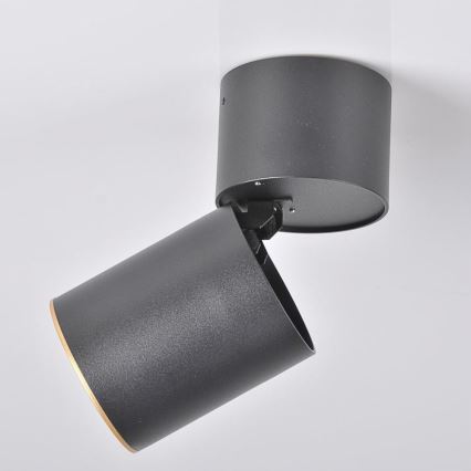 Kohdevalo NIXA 1xGU10/10W/230V musta/kulta