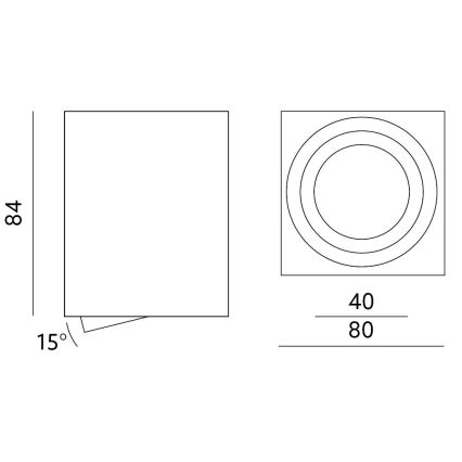 Kohdevalo OH37 35W/230V 8,4 cm valkoinen
