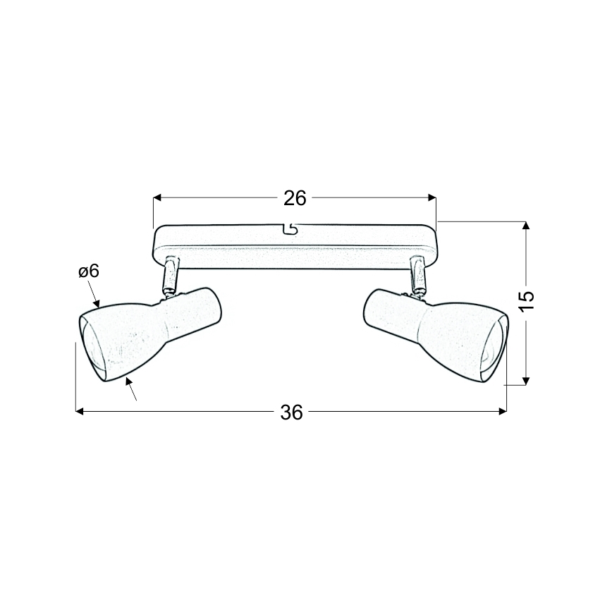 Kohdevalo PICARDO 2xE14/40W/230V keltainen