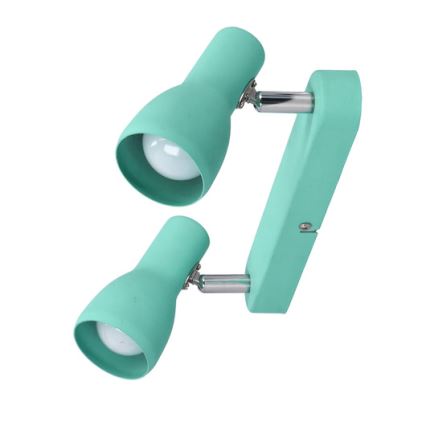 Kohdevalo PICARDO 2xE14/40W/230V turkoosi