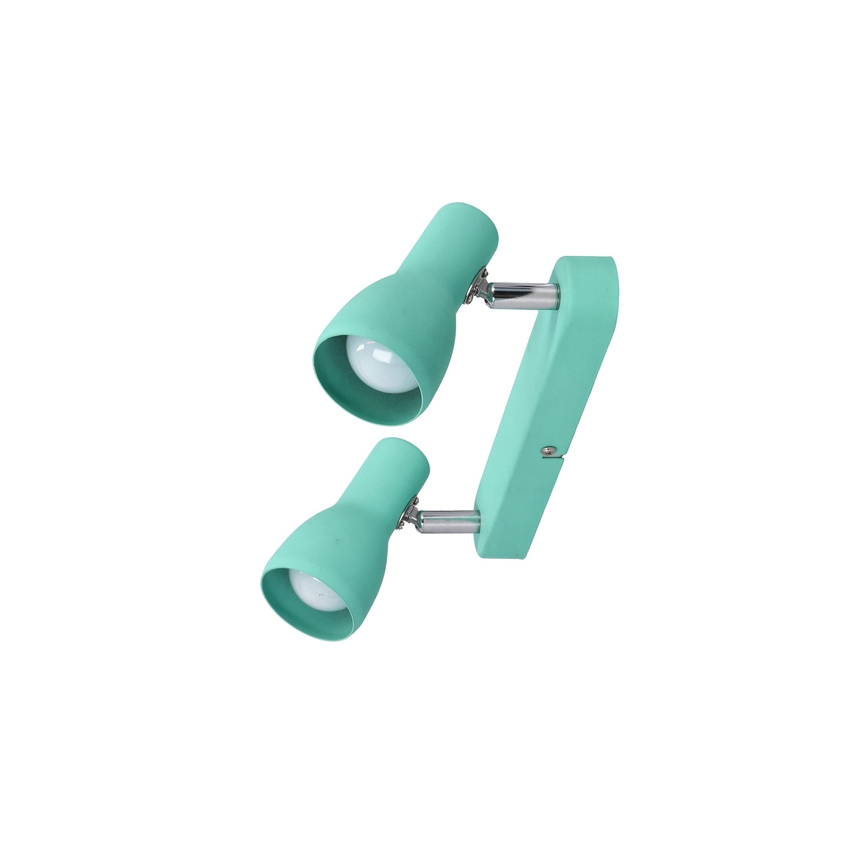 Kohdevalo PICARDO 2xE14/40W/230V turkoosi