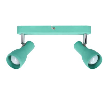 Kohdevalo PICARDO 2xE14/40W/230V turkoosi