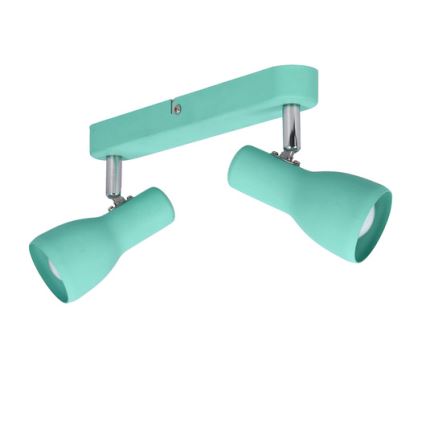Kohdevalo PICARDO 2xE14/40W/230V turkoosi