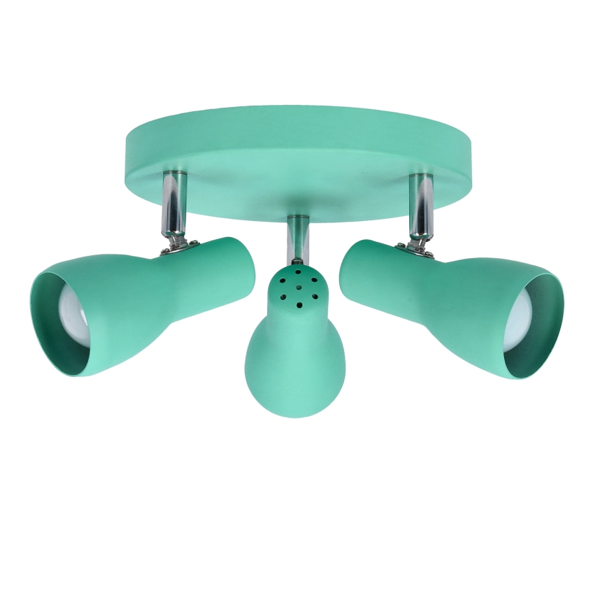 Kohdevalo PICARDO 3xE14/40W/230V turkoosi